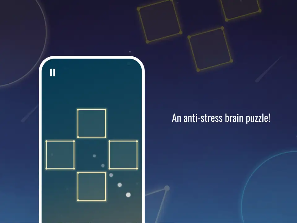 A level of four squares: an anti-stress brain puzzle