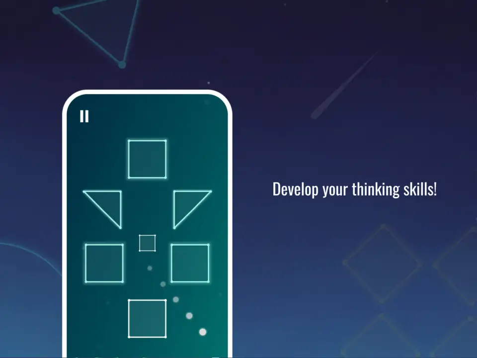 Squares and triangles to knock down: develop your thinking skills