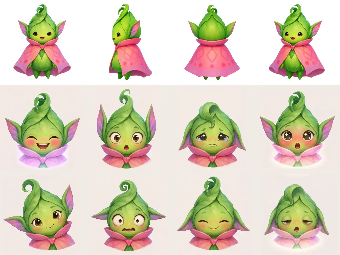 Tiny Boo Model Sheet Tiny Boo emotions
