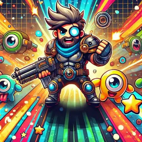 The IDLED Survival hero, armed and ready
